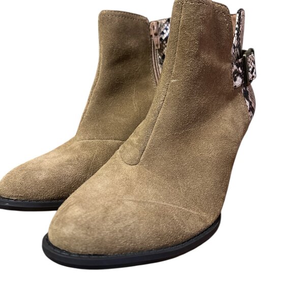 VIONIC Naomi Suede Snake-Print Water-Resistant Ankle Boots - Size 7.5 - Picture 6 of 6